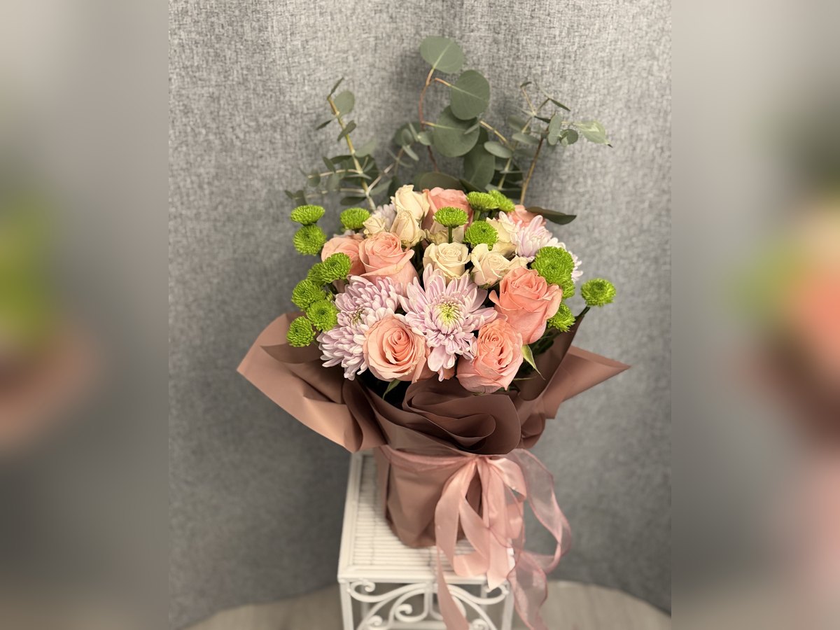 Peach Reverie floral arrangement, handmade in Palm Coast, FL