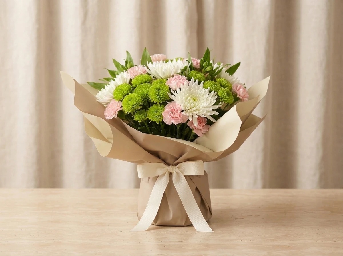 Summer Softness floral arrangement, handmade in Palm Coast, FL